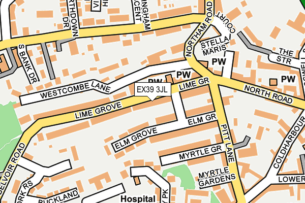 EX39 3JL map - OS OpenMap – Local (Ordnance Survey)