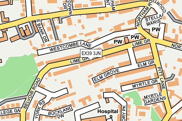 EX39 3JN map - OS OpenMap – Local (Ordnance Survey)