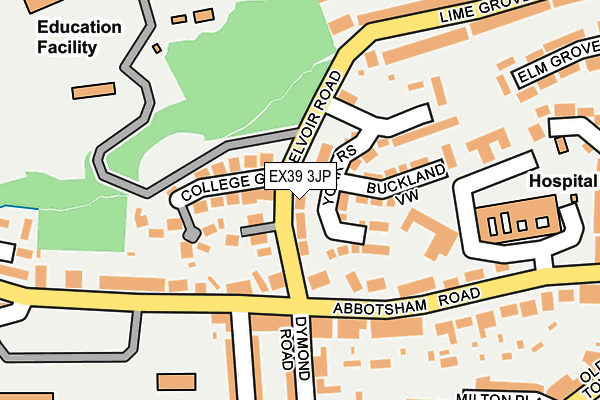 EX39 3JP map - OS OpenMap – Local (Ordnance Survey)