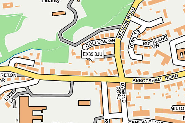 EX39 3JU map - OS OpenMap – Local (Ordnance Survey)