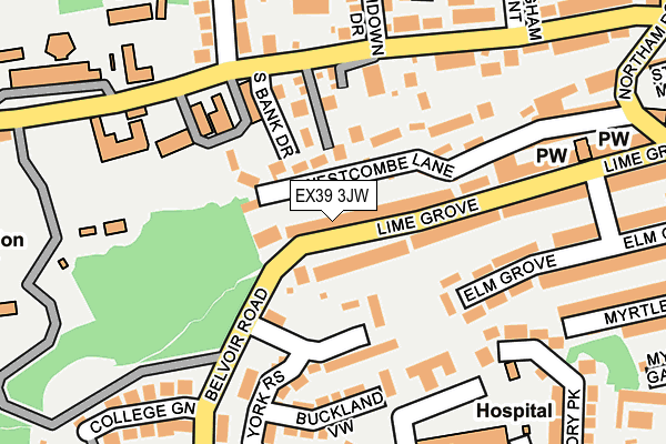 EX39 3JW map - OS OpenMap – Local (Ordnance Survey)