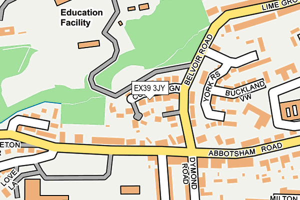 EX39 3JY map - OS OpenMap – Local (Ordnance Survey)