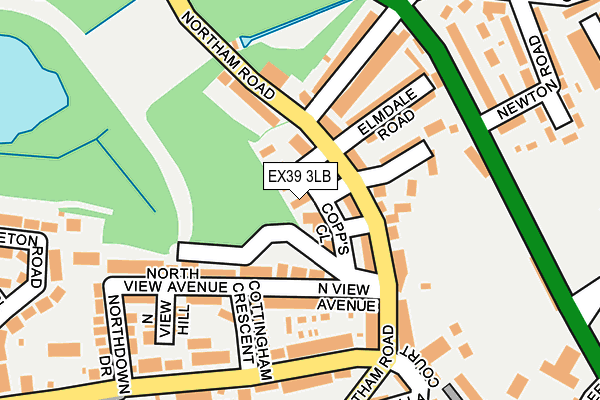 EX39 3LB map - OS OpenMap – Local (Ordnance Survey)