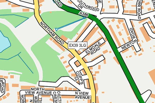 EX39 3LG map - OS OpenMap – Local (Ordnance Survey)