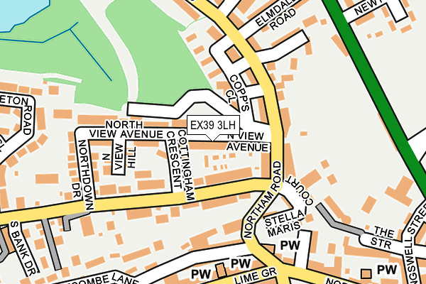 EX39 3LH map - OS OpenMap – Local (Ordnance Survey)