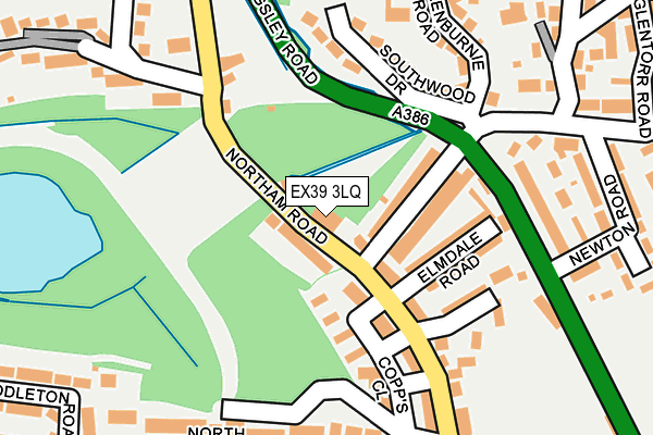 EX39 3LQ map - OS OpenMap – Local (Ordnance Survey)