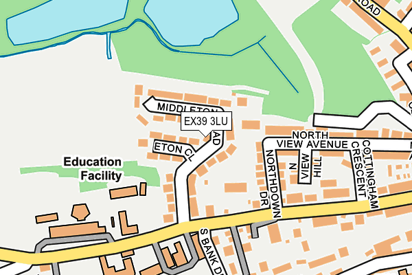 EX39 3LU map - OS OpenMap – Local (Ordnance Survey)