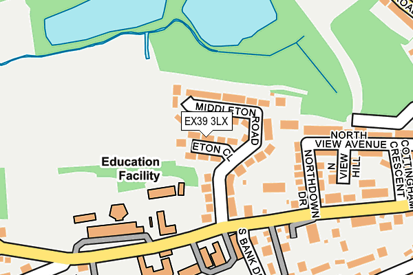 EX39 3LX map - OS OpenMap – Local (Ordnance Survey)