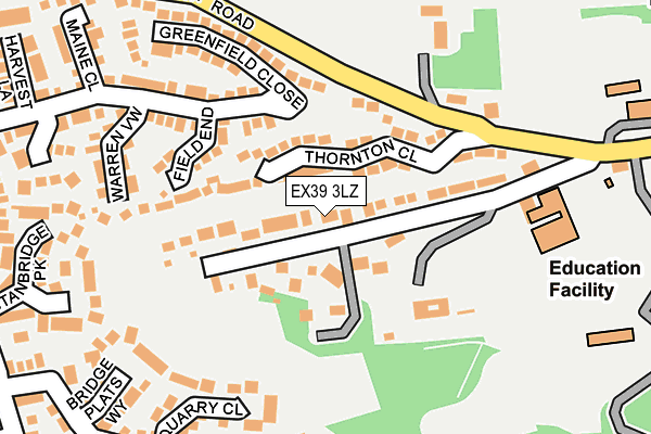 EX39 3LZ map - OS OpenMap – Local (Ordnance Survey)