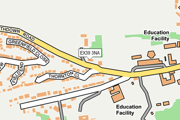 EX39 3NA map - OS OpenMap – Local (Ordnance Survey)