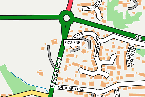 EX39 3NE map - OS OpenMap – Local (Ordnance Survey)