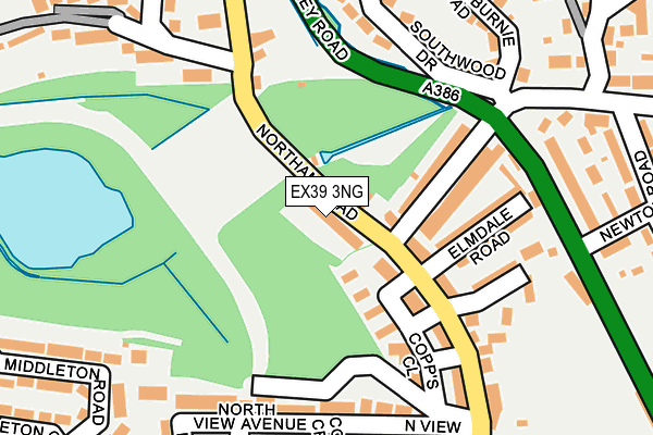 EX39 3NG map - OS OpenMap – Local (Ordnance Survey)