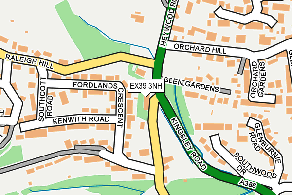 EX39 3NH map - OS OpenMap – Local (Ordnance Survey)