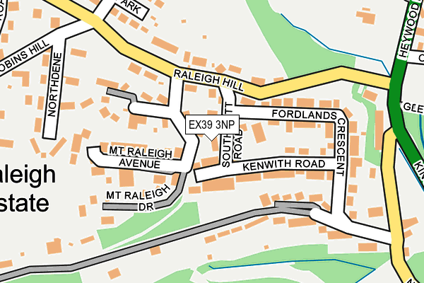 EX39 3NP map - OS OpenMap – Local (Ordnance Survey)