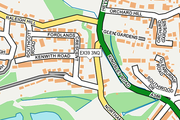 EX39 3NQ map - OS OpenMap – Local (Ordnance Survey)