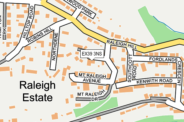 EX39 3NS map - OS OpenMap – Local (Ordnance Survey)