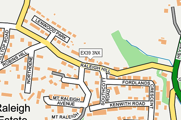 EX39 3NX map - OS OpenMap – Local (Ordnance Survey)