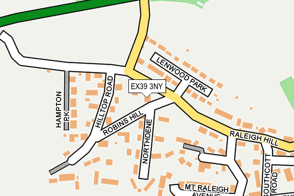 EX39 3NY map - OS OpenMap – Local (Ordnance Survey)