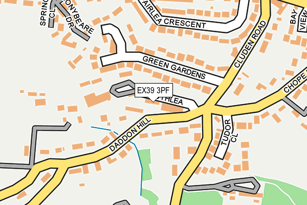 EX39 3PF map - OS OpenMap – Local (Ordnance Survey)