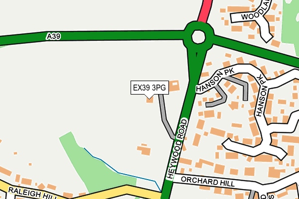 EX39 3PG map - OS OpenMap – Local (Ordnance Survey)