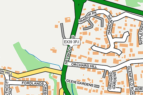 EX39 3PJ map - OS OpenMap – Local (Ordnance Survey)