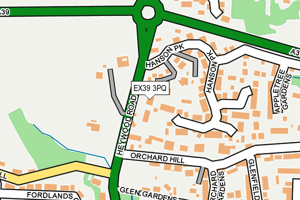 EX39 3PQ map - OS OpenMap – Local (Ordnance Survey)