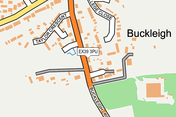 EX39 3PU map - OS OpenMap – Local (Ordnance Survey)