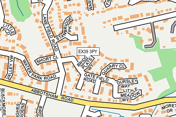 EX39 3PY map - OS OpenMap – Local (Ordnance Survey)