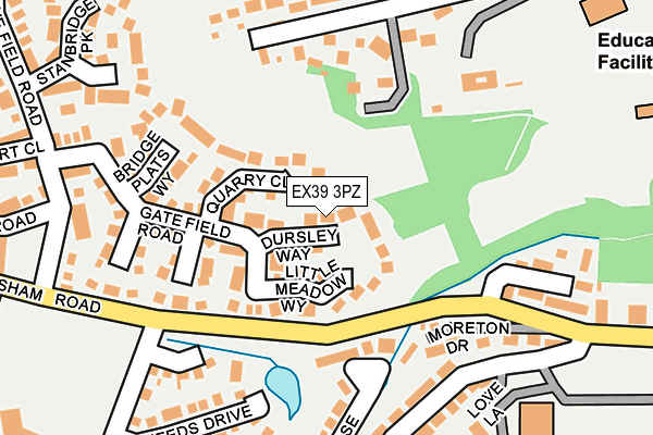 EX39 3PZ map - OS OpenMap – Local (Ordnance Survey)