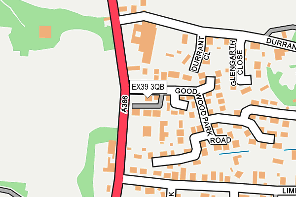 EX39 3QB map - OS OpenMap – Local (Ordnance Survey)