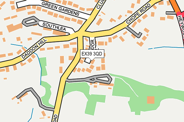 EX39 3QD map - OS OpenMap – Local (Ordnance Survey)