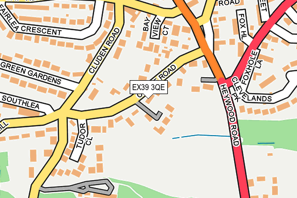 EX39 3QE map - OS OpenMap – Local (Ordnance Survey)