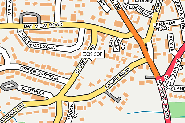 EX39 3QF map - OS OpenMap – Local (Ordnance Survey)