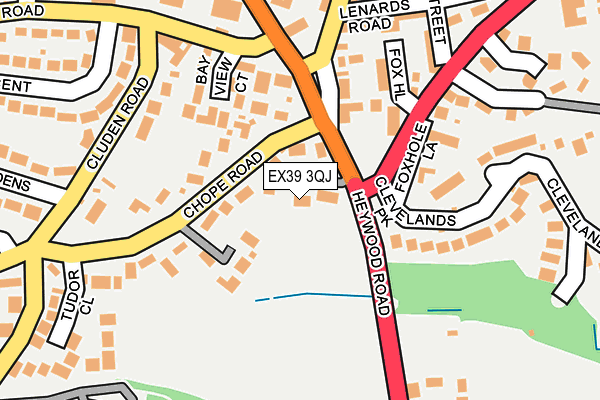 EX39 3QJ map - OS OpenMap – Local (Ordnance Survey)