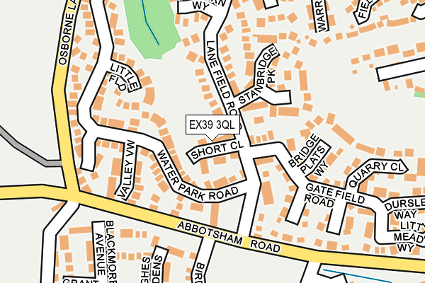 EX39 3QL map - OS OpenMap – Local (Ordnance Survey)
