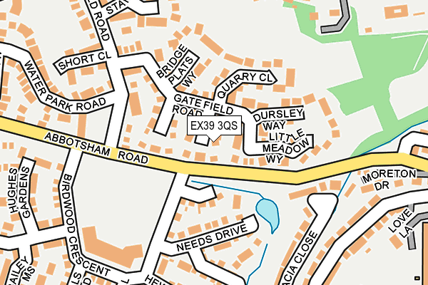 EX39 3QS map - OS OpenMap – Local (Ordnance Survey)