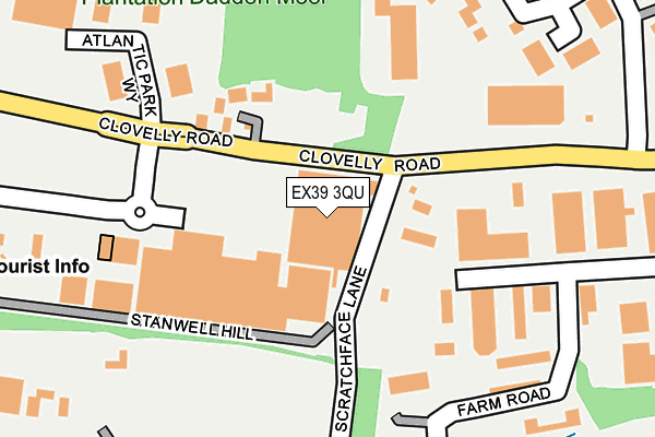 EX39 3QU map - OS OpenMap – Local (Ordnance Survey)