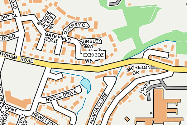 EX39 3QZ map - OS OpenMap – Local (Ordnance Survey)