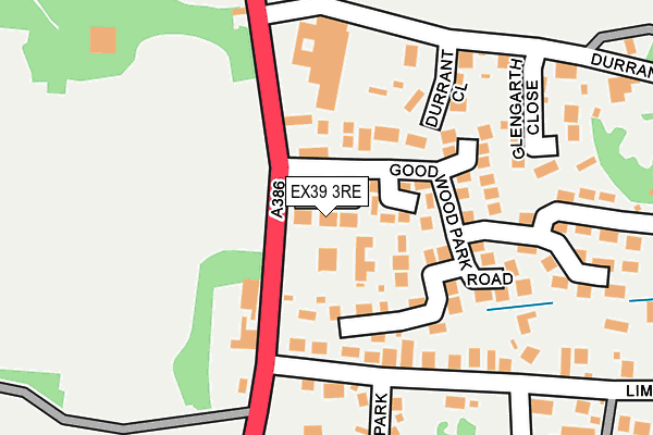 EX39 3RE map - OS OpenMap – Local (Ordnance Survey)