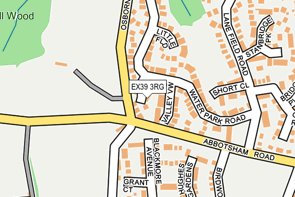 EX39 3RG map - OS OpenMap – Local (Ordnance Survey)