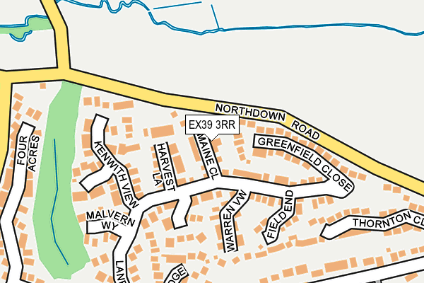 EX39 3RR map - OS OpenMap – Local (Ordnance Survey)