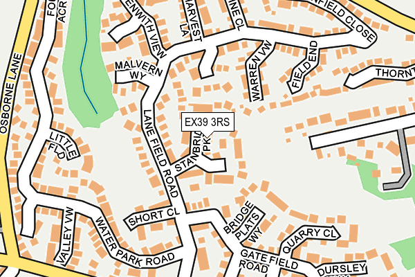 EX39 3RS map - OS OpenMap – Local (Ordnance Survey)