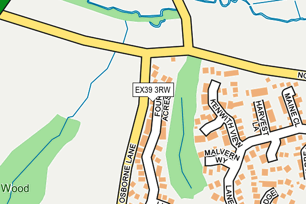 EX39 3RW map - OS OpenMap – Local (Ordnance Survey)