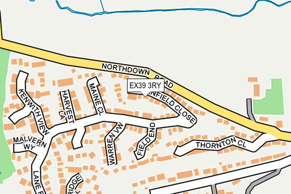 EX39 3RY map - OS OpenMap – Local (Ordnance Survey)