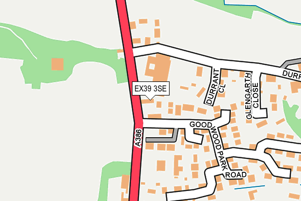 EX39 3SE map - OS OpenMap – Local (Ordnance Survey)