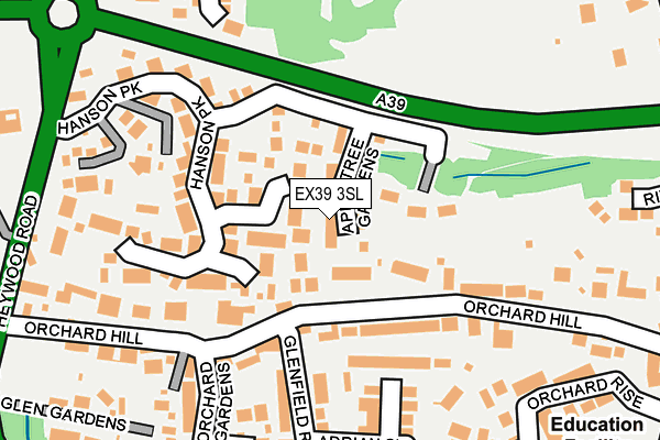 EX39 3SL map - OS OpenMap – Local (Ordnance Survey)