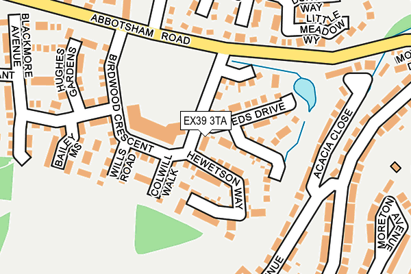 EX39 3TA map - OS OpenMap – Local (Ordnance Survey)