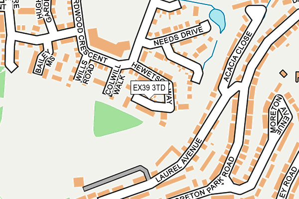 EX39 3TD map - OS OpenMap – Local (Ordnance Survey)