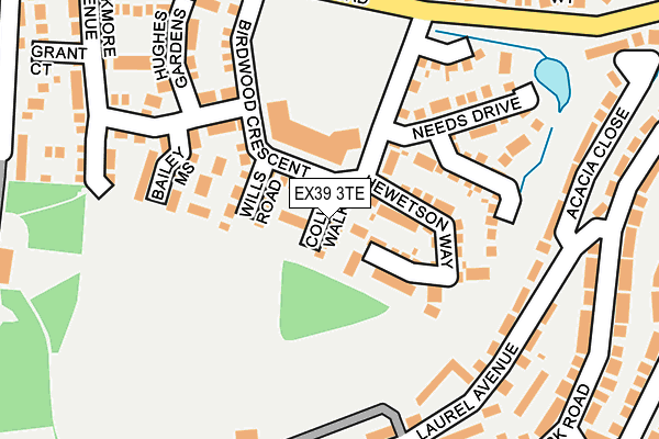 EX39 3TE map - OS OpenMap – Local (Ordnance Survey)