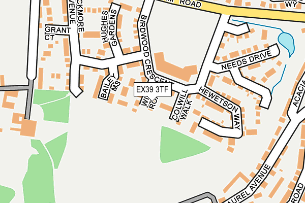 EX39 3TF map - OS OpenMap – Local (Ordnance Survey)